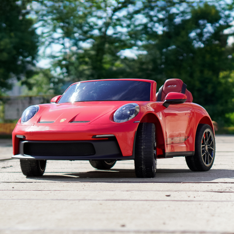 Masinuta electrica pentru 2 copii, Porsche 911 GT3, 320W, 24V 14Ah, echipare premium, rosie [1]