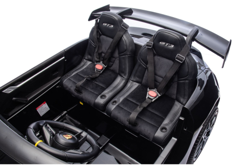 Masinuta electrica pentru 2 copii, Porsche 911 GT3, 320W, 24V 14Ah, culoare negra metalizat [5]