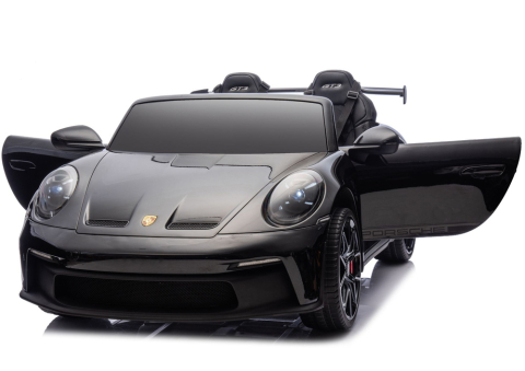 Masinuta electrica pentru 2 copii, Porsche 911 GT3, 320W, 24V 14Ah, culoare negra metalizat [2]