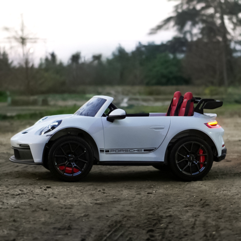 Masinuta electrica pentru 2 copii, Porsche 911 GT3 320W 24V 14Ah premium, culoare alba [4]