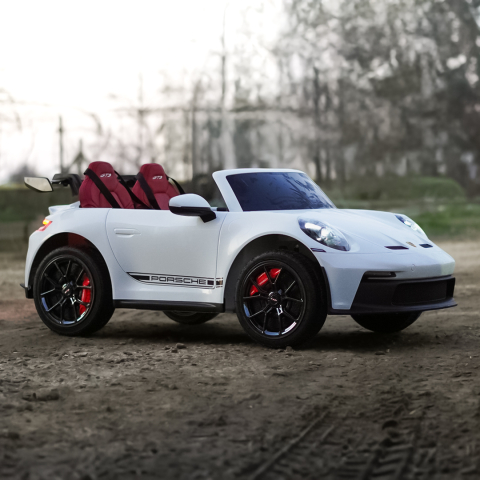 Masinuta electrica pentru 2 copii, Porsche 911 GT3 320W 24V 14Ah premium, culoare alba [11]