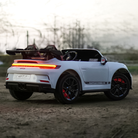 Masinuta electrica pentru 2 copii, Porsche 911 GT3 320W 24V 14Ah premium, culoare alba [9]