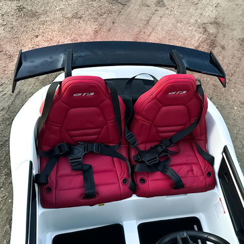 Masinuta electrica pentru 2 copii, Porsche 911 GT3 320W 24V 14Ah premium, culoare alba [12]
