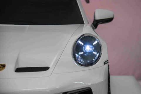 Masinuta electrica pentru 2 copii, Porsche 911 GT3 320W 24V 14Ah premium, culoare alba [21]