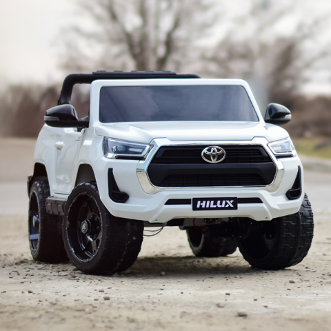 Masinuta electrica pentru 2 copii, Toyota Hilux 4x4 180W 12V 14Ah PREMIUM, culoare Alba [1]