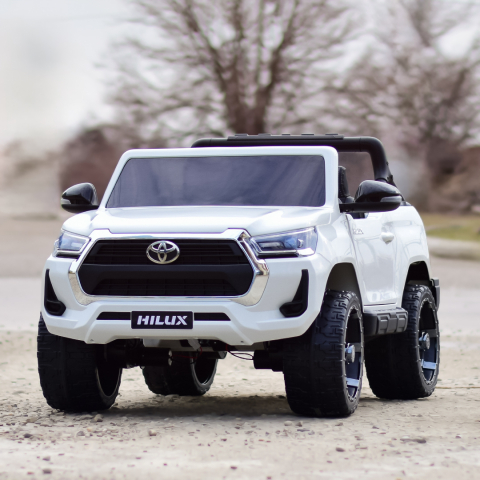 Masinuta electrica pentru 2 copii, Toyota Hilux 4x4 180W 12V 14Ah PREMIUM, culoare Alba [3]
