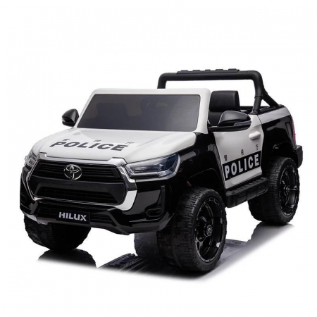 Masinute electrice - Masinuta electrica de politie, Toyota Hilux 4x4 180W 12V 14Ah PREMIUM, culoare Alba