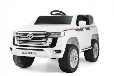 Masinute electrice - Masinuta electrica pentru 2 copii, Toyota Land Cruiser 140W 12V PREMIUM, alba
