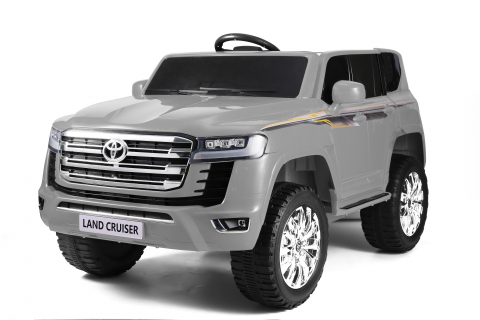 Masinute electrice - Masinuta electrica pentru 2 copii, Toyota Land Cruiser 140W 12V PREMIUM, Gri