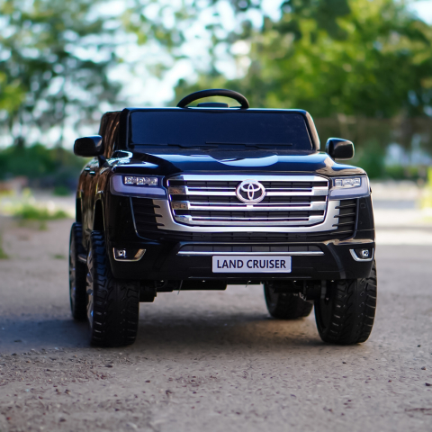 Masinuta electrica pentru 2 copii, Toyota Land Cruiser 140W 12V PREMIUM, neagra [1]