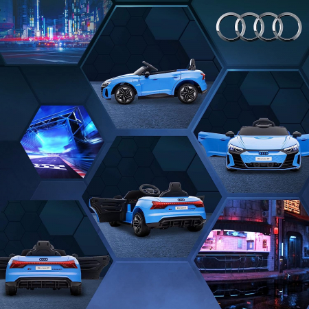 Masinuta electrica pentru copii Audi E-tron GT 60W 12V, culoare albastru [17]