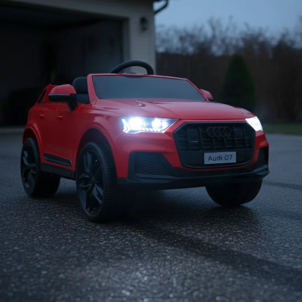 Masinuta electrica pentru copii 2-6 ani, Audi Q7, 90W, 12V 10Ah, echipare standard, culoare rosie [2]