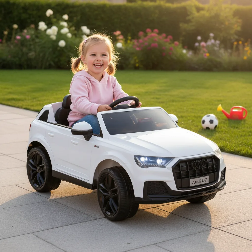 Masinuta electrica pentru copii Audi Q7 90W 12V 10Ah standard, culoare alba [9]