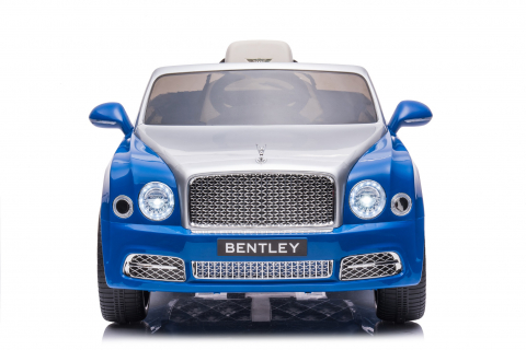 Masinuta electrica pentru copii Bentley Mulsanne 90W cu roti moi si scaun tapitat, albastru [1]