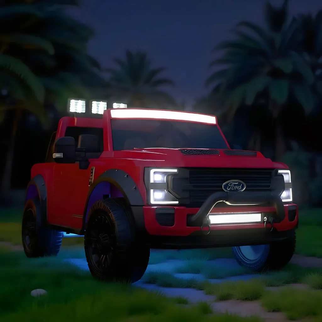 Masinuta electrica copii Ford Super Duty F450, rosie [2]