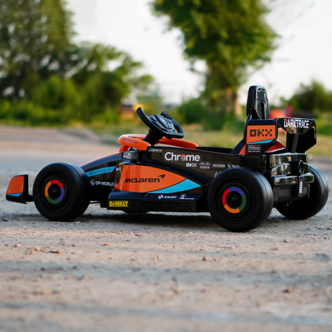 Masinuta electrica pentru copii, Formula 1 McLaren Racing 70W 12V, cu scaun tapitat [5]