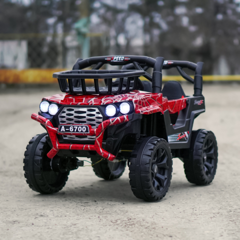 Masinuta electrica pentru copii, Kinderauto CAPE-X 4x4 100W, 12V, scaun tapitat, RED spider [3]