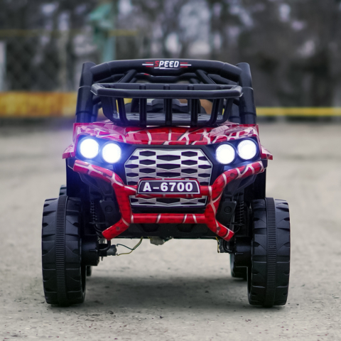 Masinuta electrica pentru copii, Kinderauto CAPE-X 4x4 100W, 12V, scaun tapitat, RED spider [2]