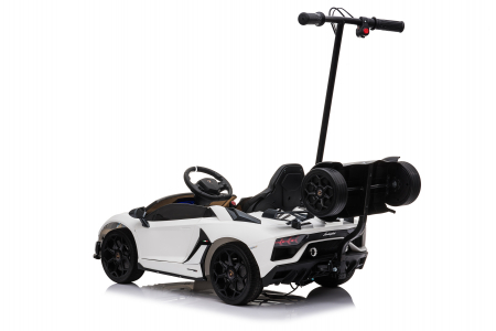 Masinuta electrica Lamborghini SVJ cu hoverboard, alba [2]