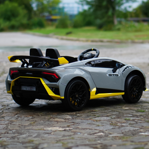 Masinuta electrica pentru copii Lamborghini Huracan STO 12V 80W Premium, Gri [5]