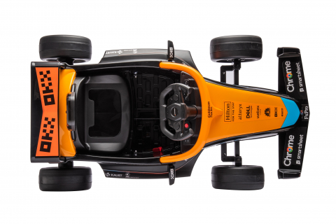 Masinuta electrica pentru copii, Formula 1 McLaren Racing 70W 12V, cu scaun tapitat [48]