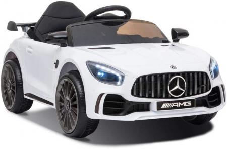 Masinute electrice - Masinuta electrica pentru copii 2-4 ani Mercedes-Benz AMG GT-R, 50W, 12V culoare alba