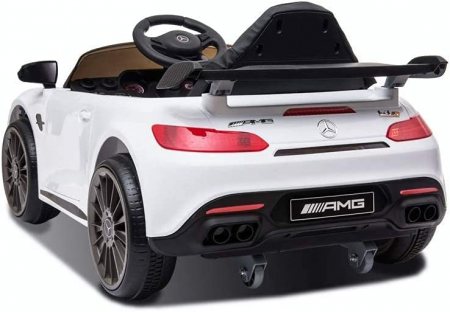 Masinuta electrica pentru copii 2-4 ani Mercedes-Benz AMG GT-R, 50W, 12V culoare alba [10]