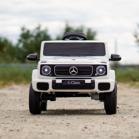 Masinuta electrica pentru copii Mercedes G580 4x4, 140W 12V 7Ah, premium, culoare alba [1]