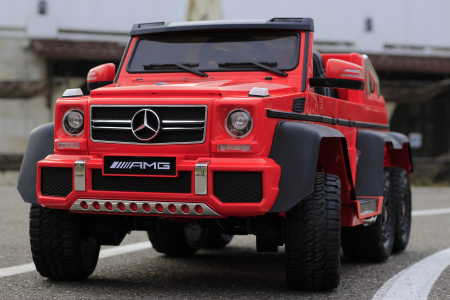 Masinuta electrica copii Mercedes G63 6x6 270W, rosu [6]