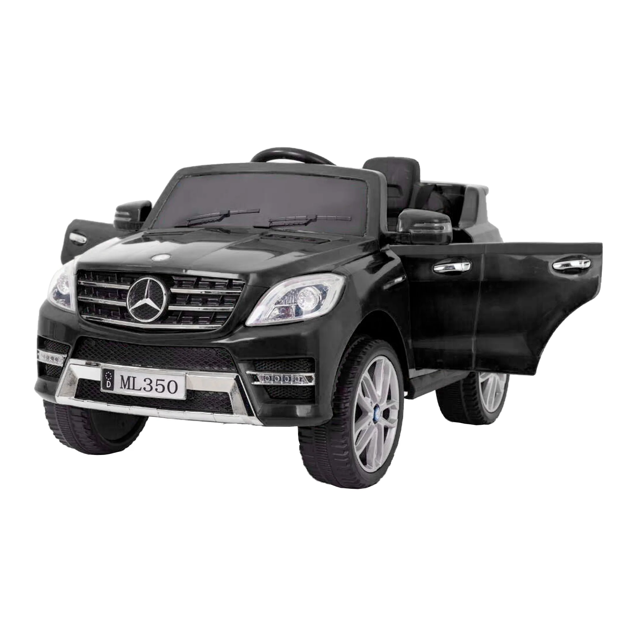 Masinute electrice - Masinuta electrica pentru copii Mercedes ML350 70W 12V cu ROTI Moi, culoare Negru