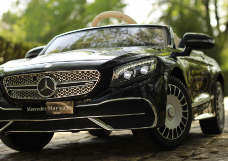 Masinuta electrica pentru copii Mercedes S650 MAYBACH 70W 12V Premium, neagra [11]