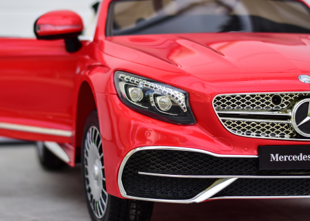 Masinuta electrica pentru copii Mercedes S650 MAYBACH 70W 12V Premium, rosie [12]