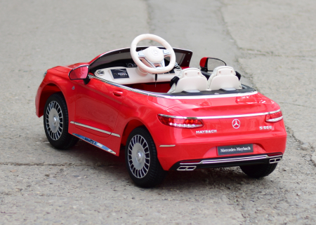 Masinuta electrica pentru copii Mercedes S650 MAYBACH 70W 12V Premium, rosie [11]