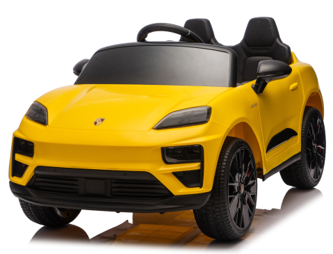 Masinute electrice - Porsche Macan 140W  galbena, masinuta electrica copii 2 - 5 ani