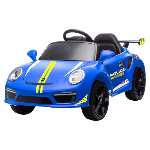 Masinute electrice - Masinuta electrica pentru copii, RUF CTR 3 POLICE 70W 12V, premium, culoare albastra
