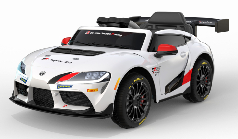 Masinute electrice - Masinuta electrica pentru copii, Toyota Supra GR 12V 90W, cu telecomanda, culoare alba
