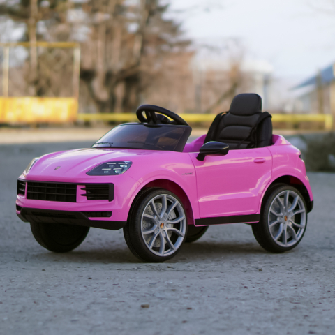 Porsche Cayenne roz, masinuta electrica copii 2 - 5 ani [9]