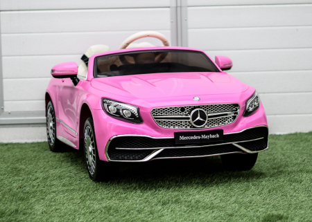 Masinuta electrica pentru fetite Mercedes S650 MAYBACH 70W 12V Premium, culoare roz [3]