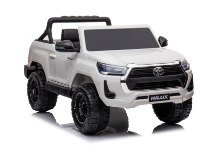 Masinuta electrica pentru 2 copii, Toyota Hilux 4x4 180W 12V 14Ah PREMIUM, culoare Alba [22]