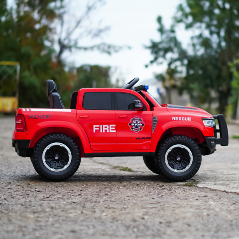 Masinuta electrica pentru mici pompieri DODGE RAM 1500 RHO 140W 12V 10Ah, RED [5]