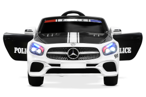 Masinuta electrica de politie Mercedes SL500 90W STANDARD #Alb [5]