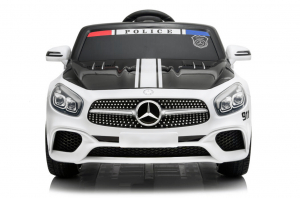 Masinuta electrica de politie Mercedes SL500 90W STANDARD #Alb [6]