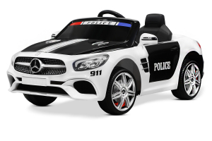 Masinute electrice - Masinuta electrica de politie Mercedes SL500 90W STANDARD #Alb