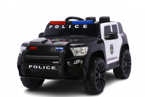 Masinute electrice - Masinuta electrica de politie, Kinderauto POLICE 911 120W 12V 7Ah premium, neagra