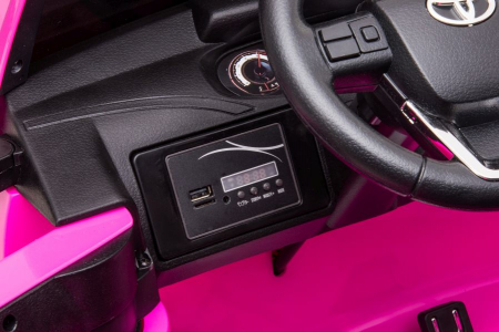 Masinuta electrica Toyota Hilux 4x4 180W 12V PREMIUM culoare Roz [14]