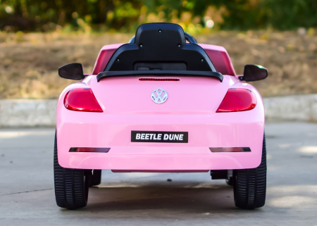Masinuta electrica VW Beetle Dune 60W, 12V, bluetooth, amortizoare, roz [9]