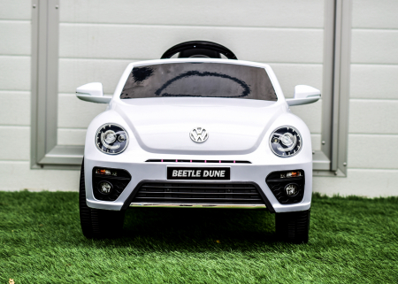 Masinuta electrica VW Beetle Dune 35W 6V, functie de leganat, bluetooth culoare Alba [2]