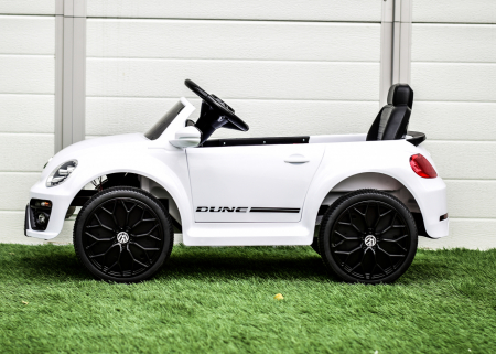 Masinuta electrica VW Beetle Dune 35W 6V, functie de leganat, bluetooth culoare Alba [6]