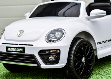 Masinuta electrica VW Beetle Dune 35W 6V, functie de leganat, bluetooth culoare Alba [8]