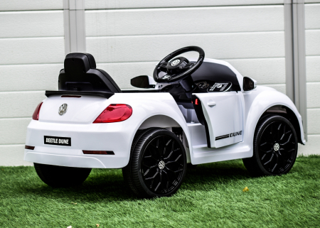 Masinuta electrica VW Beetle Dune 35W 6V, functie de leganat, bluetooth culoare Alba [3]